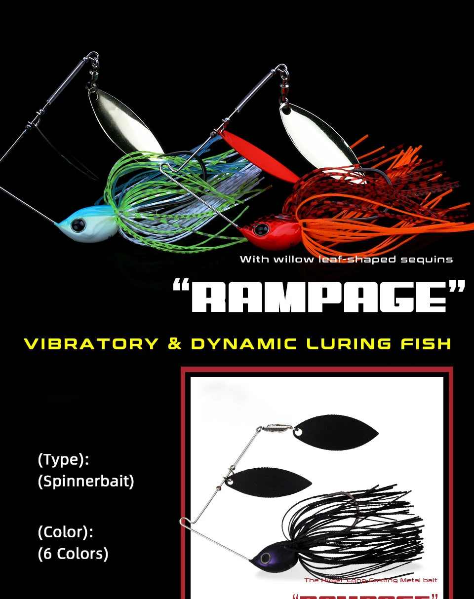 Spinnerbait giratorio con falda