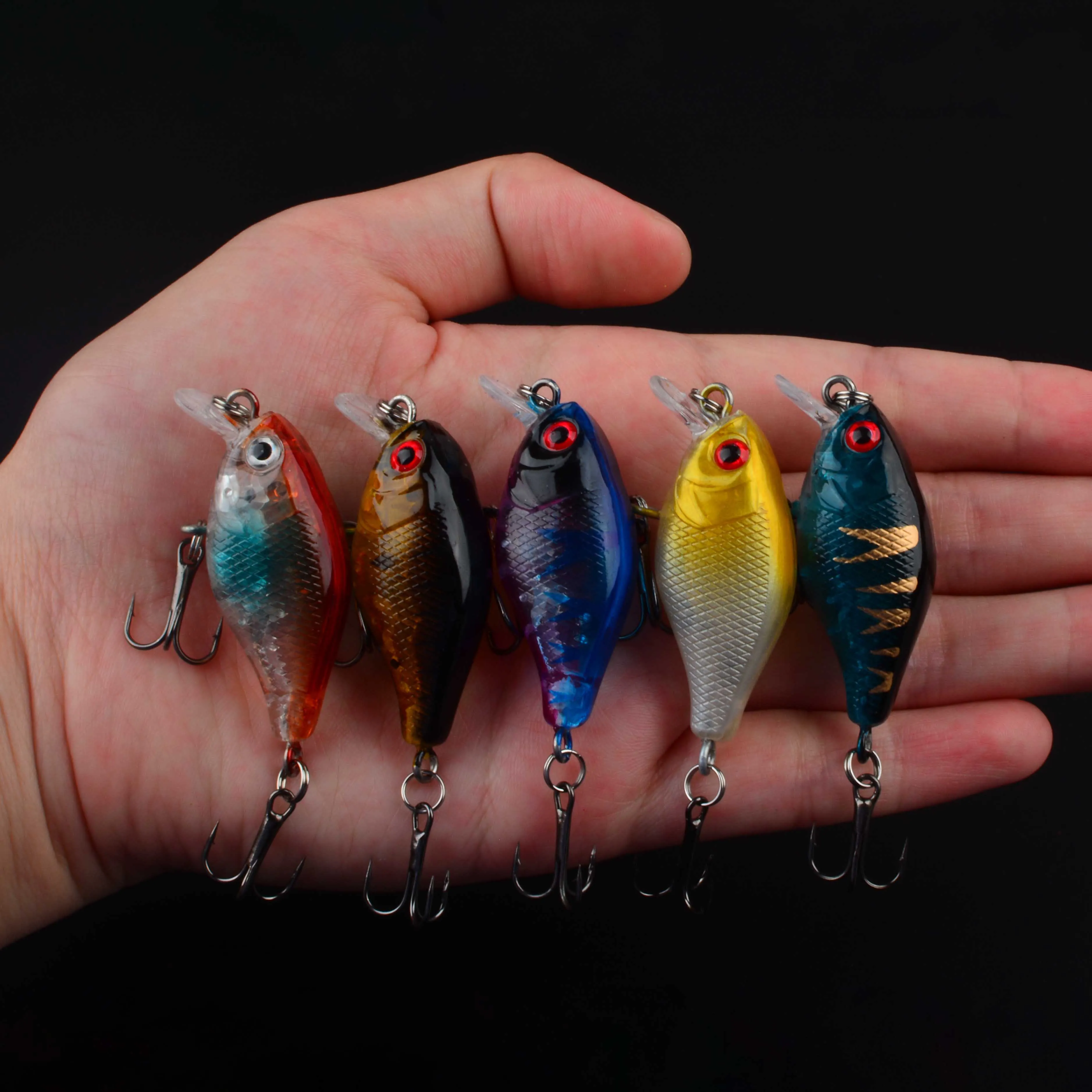 Señuelo de pesca con manivela Wobblers vista frontal