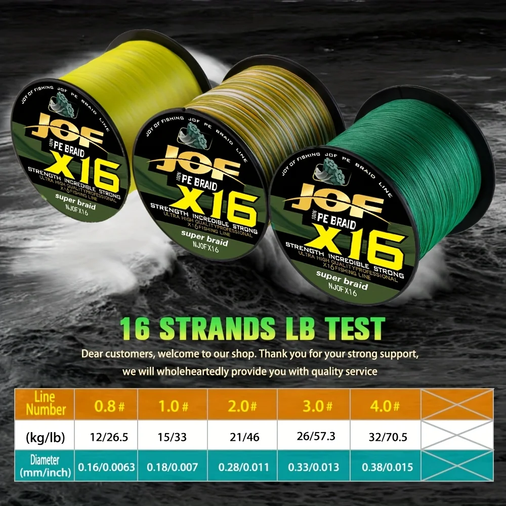 JOF X16 Hilo trenzado PE para pesca en mar y carpa - imagen 4