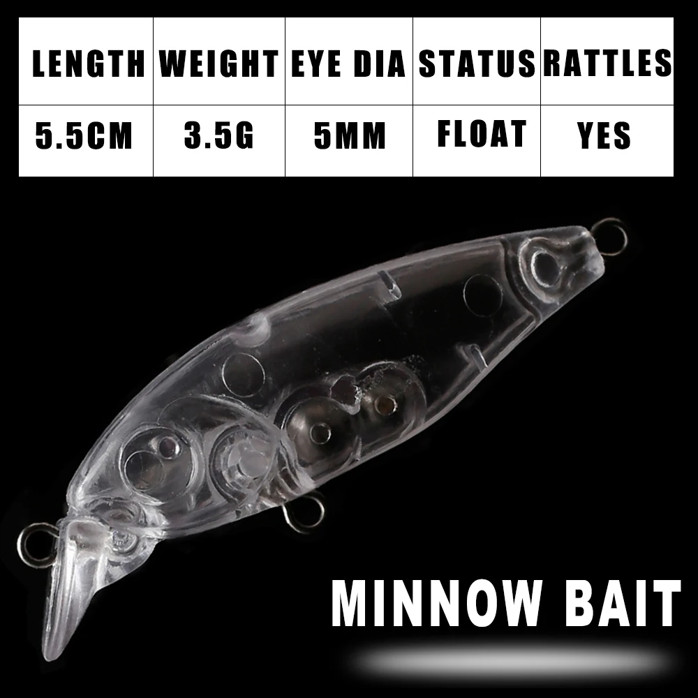 Cuerpo minnow flotante con sonajeros
