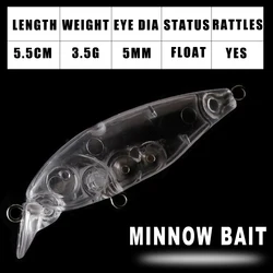 Dr.Holife Mini Minnow señuelo con sonajeros para pesca