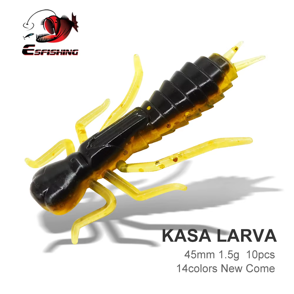 ESFISHING Kasa Larva 45mm – Señuelo gusano para trucha y lucio - imagen 5