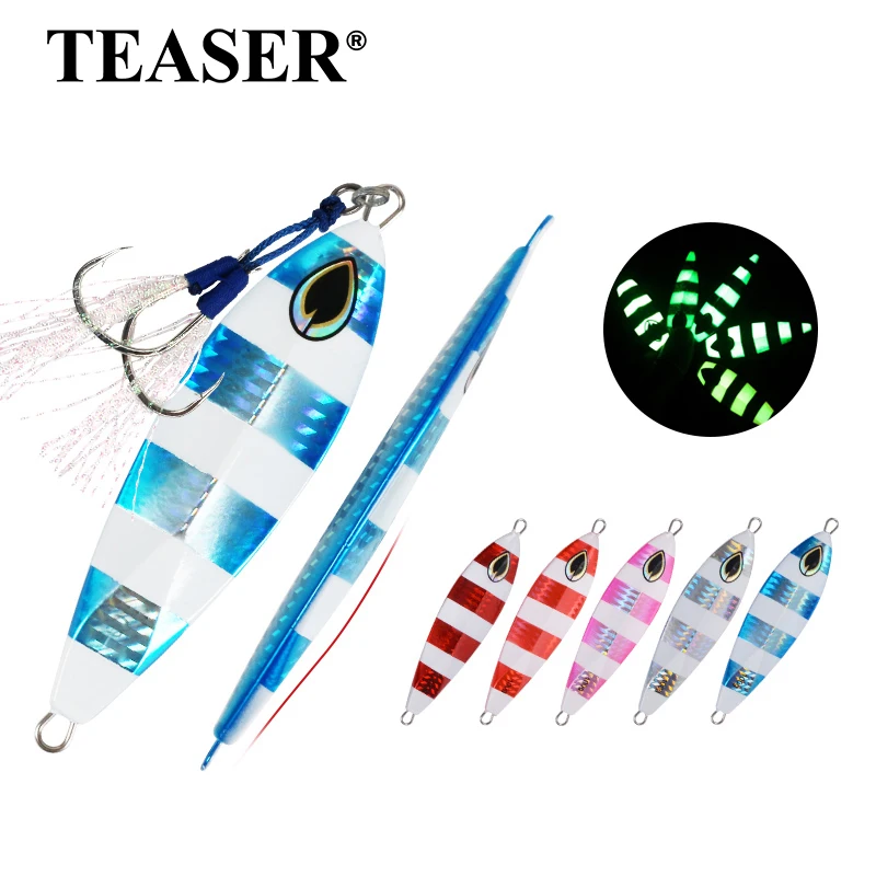 TEASER J1 Señuelo Wobbler metálico luminoso para agua salada - imagen 3