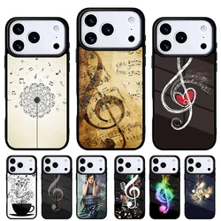 Funda iPhone 17 Air con diseño de notas musicales – Arte clásico