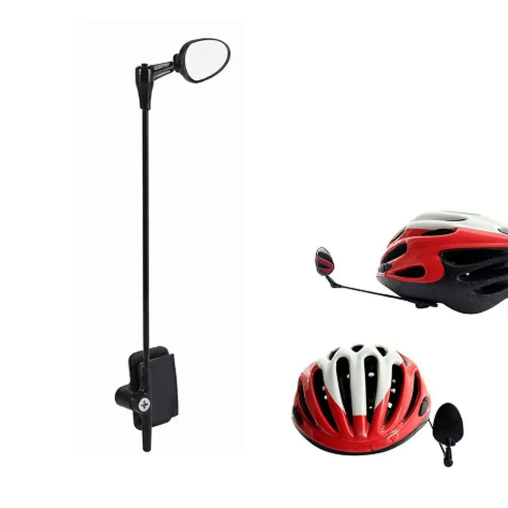 Espejo retrovisor casco bicicleta lente convexa ajustable negro - imagen 5
