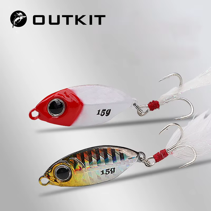 OUTKIT Señuelo metálico para jigging lucio y lubina 10/15/20 g - imagen 2