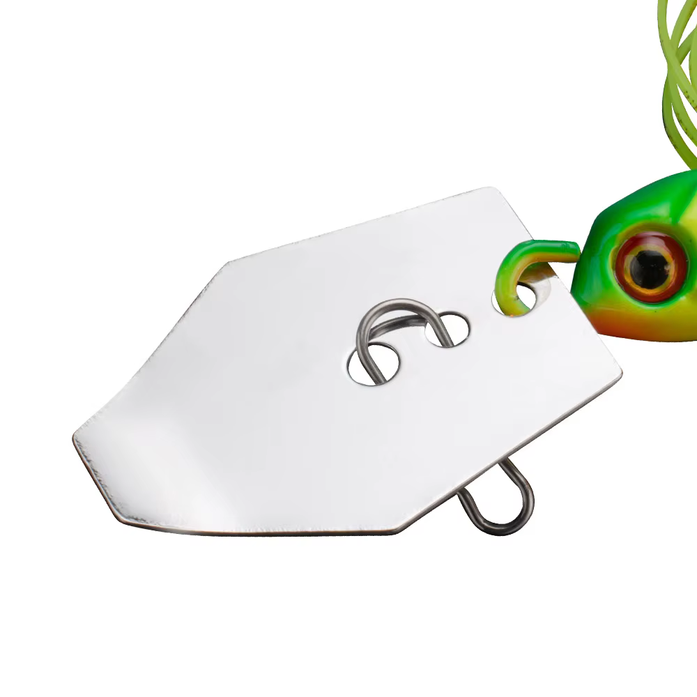 Spinnerbait con paleta metálica sin malezas y cabeza de goma - imagen 3