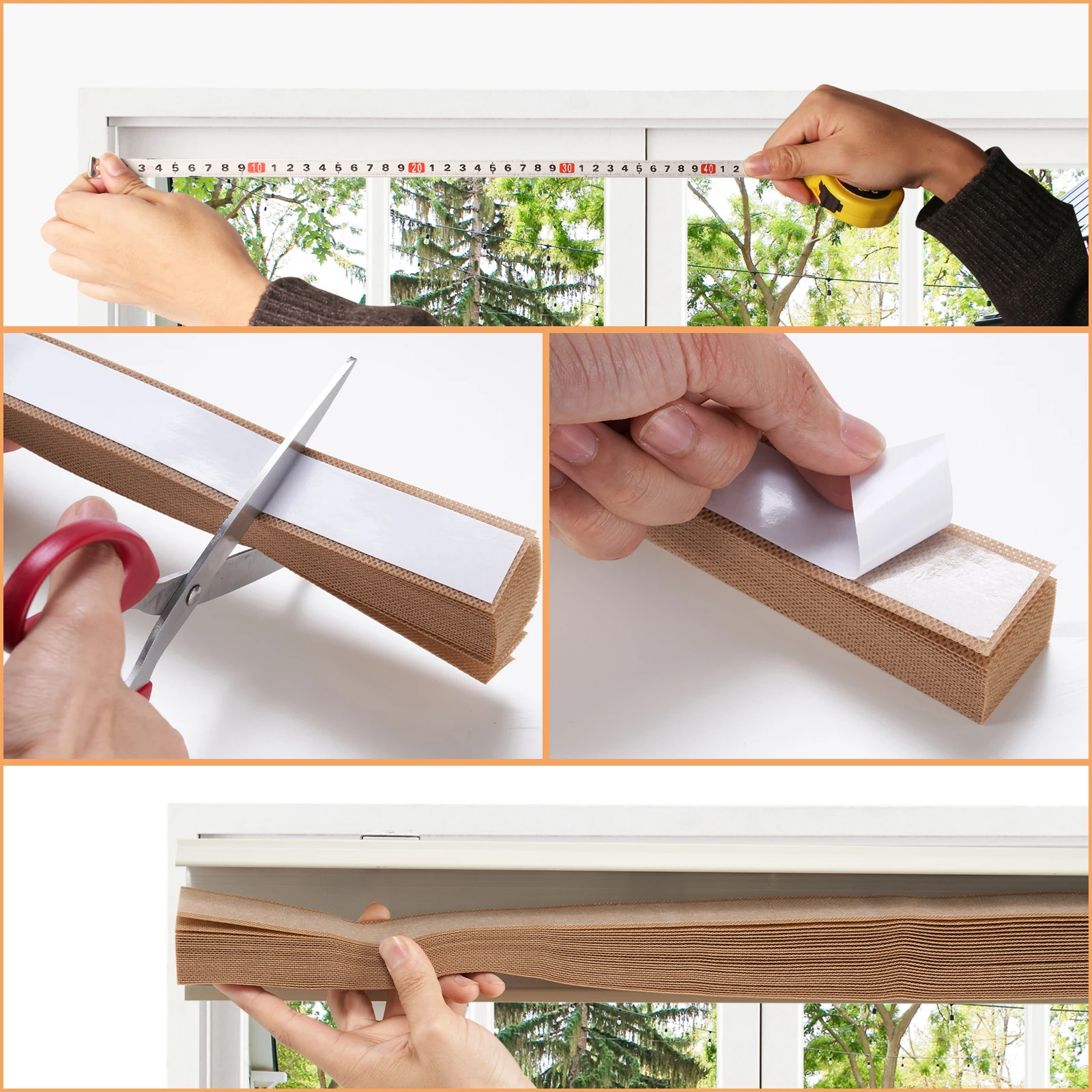 Persiana Plisada Autoadhesiva Opaca – Instalación sin Taladro - imagen 5