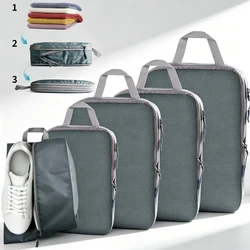 Organizadores de equipaje comprimidos de viaje con bolsa para zapatos