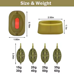 Method Feeder Molde para pesca carpa