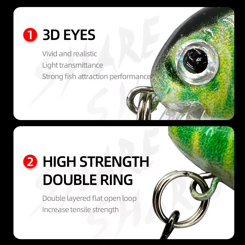 ShareShark Señuelo Micro Minnow con lengüeta larga y anzuelo simple - imagen 3