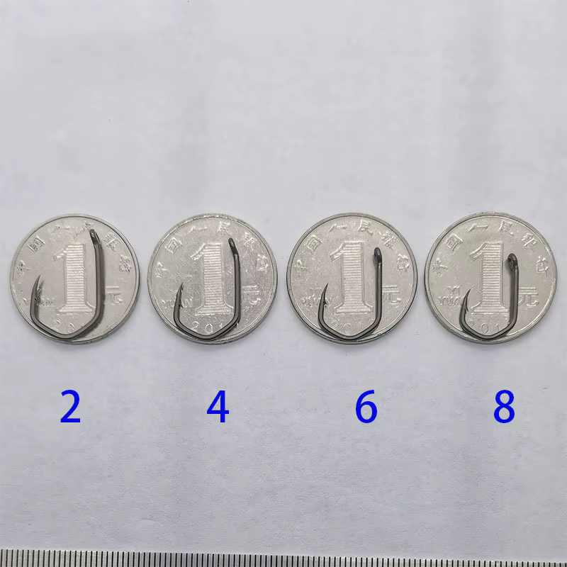 Anzuelos con púas curvas en V de acero al carbono para carpa - imagen 4