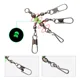 Giratorios de pesca luminosos con conector de clavija y anillo