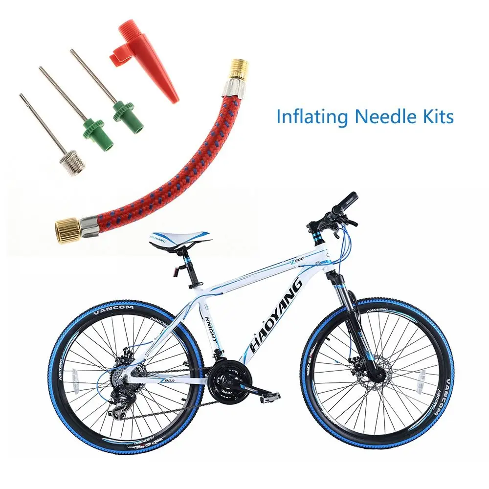 Agujas de inflado para balones y bicicleta con manguera y bomba - imagen 2