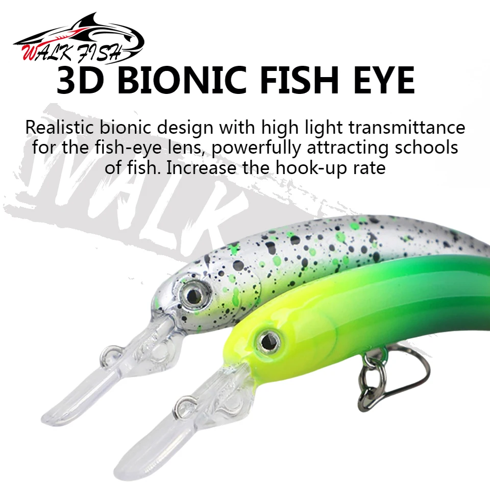 WALK FISH Señuelo Crankbait Wobbler Minnow flotante para trucha - imagen 5