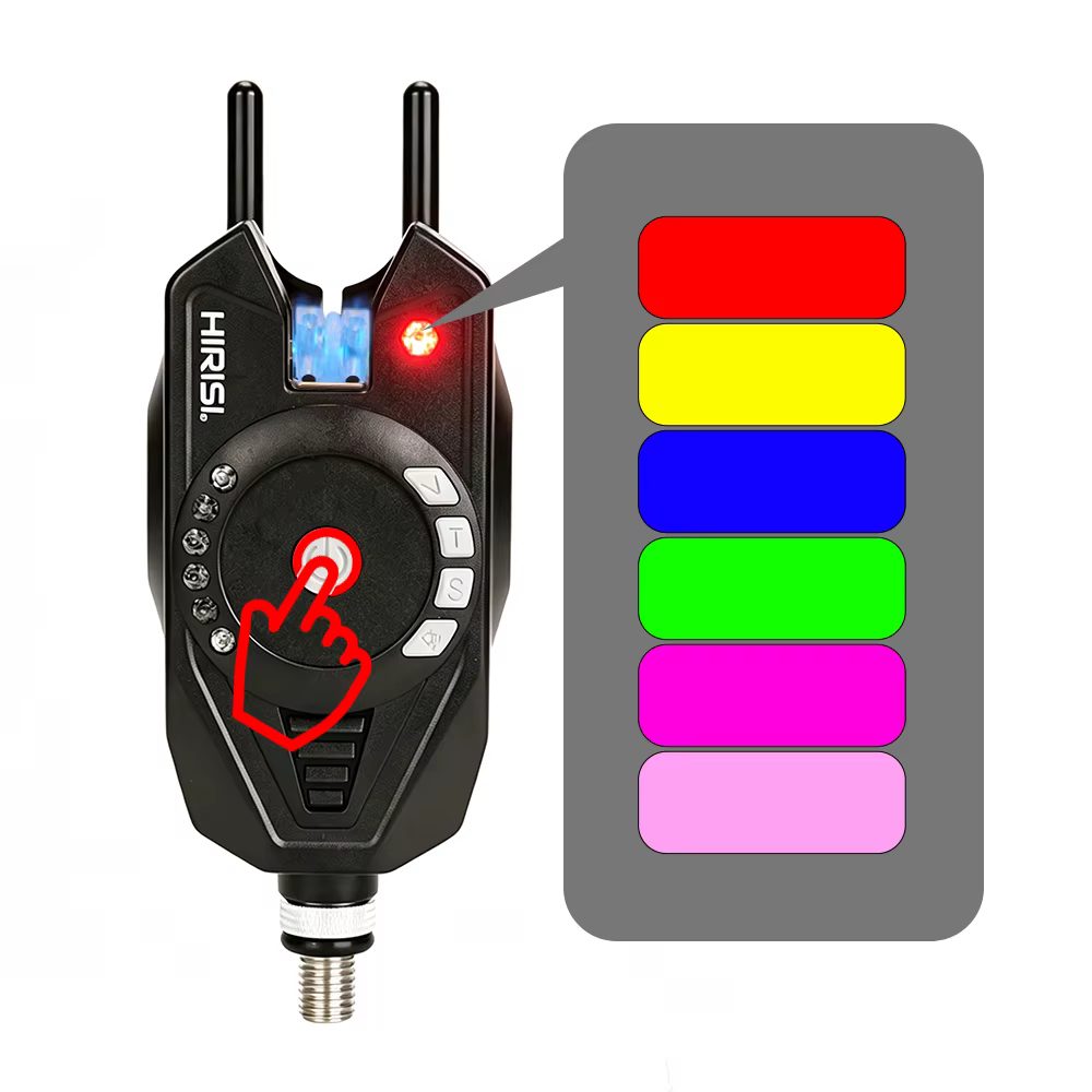 Alarma de Pesca Inalámbrica HIRISI SD11 para Carpas – Vibración, LED y Control Remoto - imagen 2