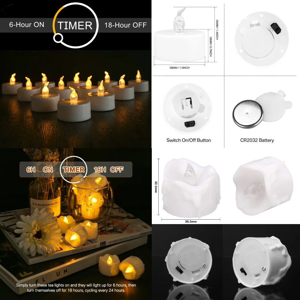 Velas LED sin llama con temporizador y mando a distancia - imagen 5