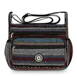 Bolso bandolera bohemio bordado de gran capacidad para mujer