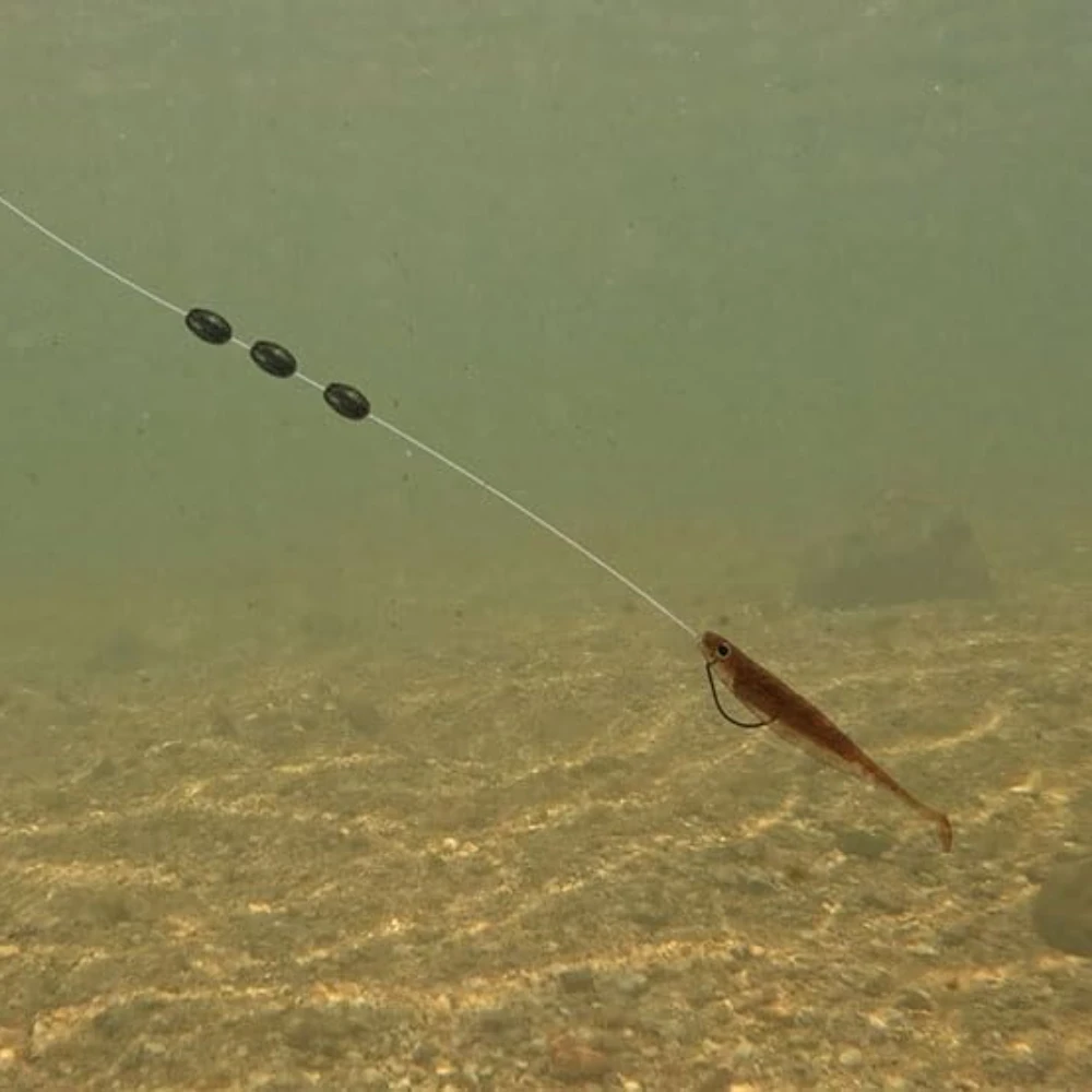 Plomo de pesca tiro dividido ovalado sólido tipo frijol - imagen 3
