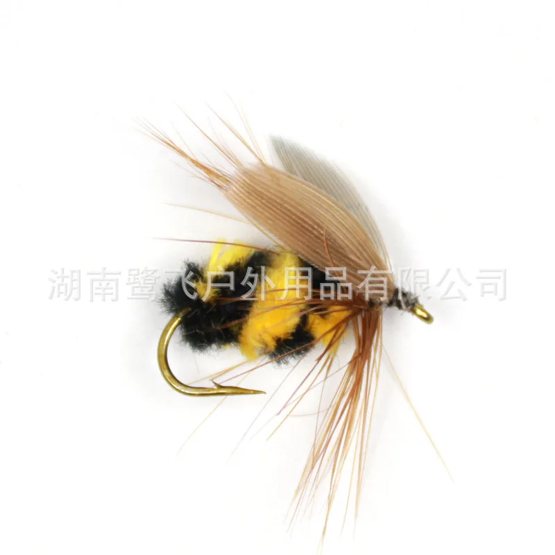 Señuelo mosca amarillo para trucha en río y lago - imagen 3