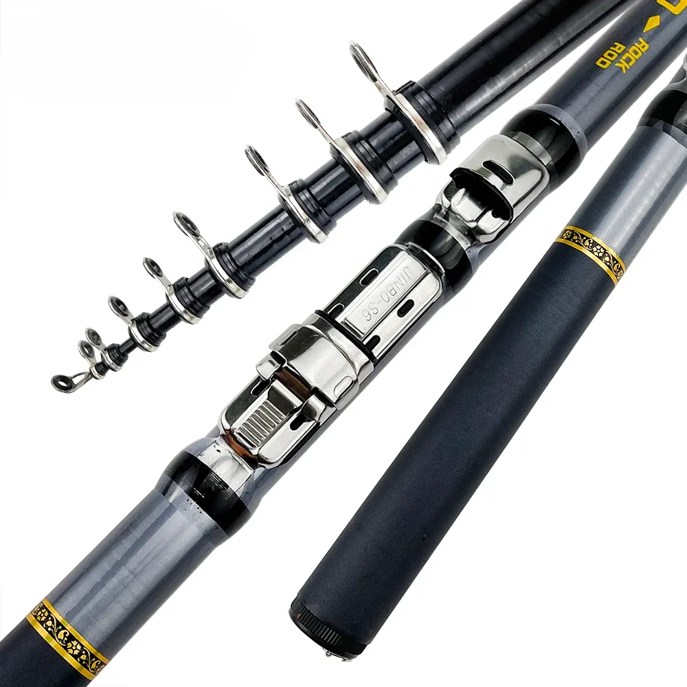 Caña trucha de carbono ultraligera telescópica para spinning - imagen 3