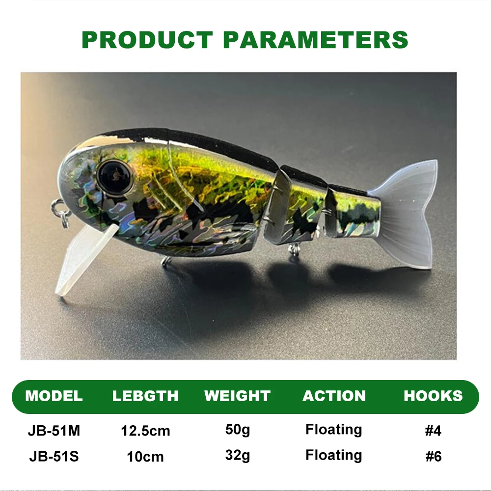 BAYMING Crankbait flotante con ojos 3D y vibración para lubina - imagen 4