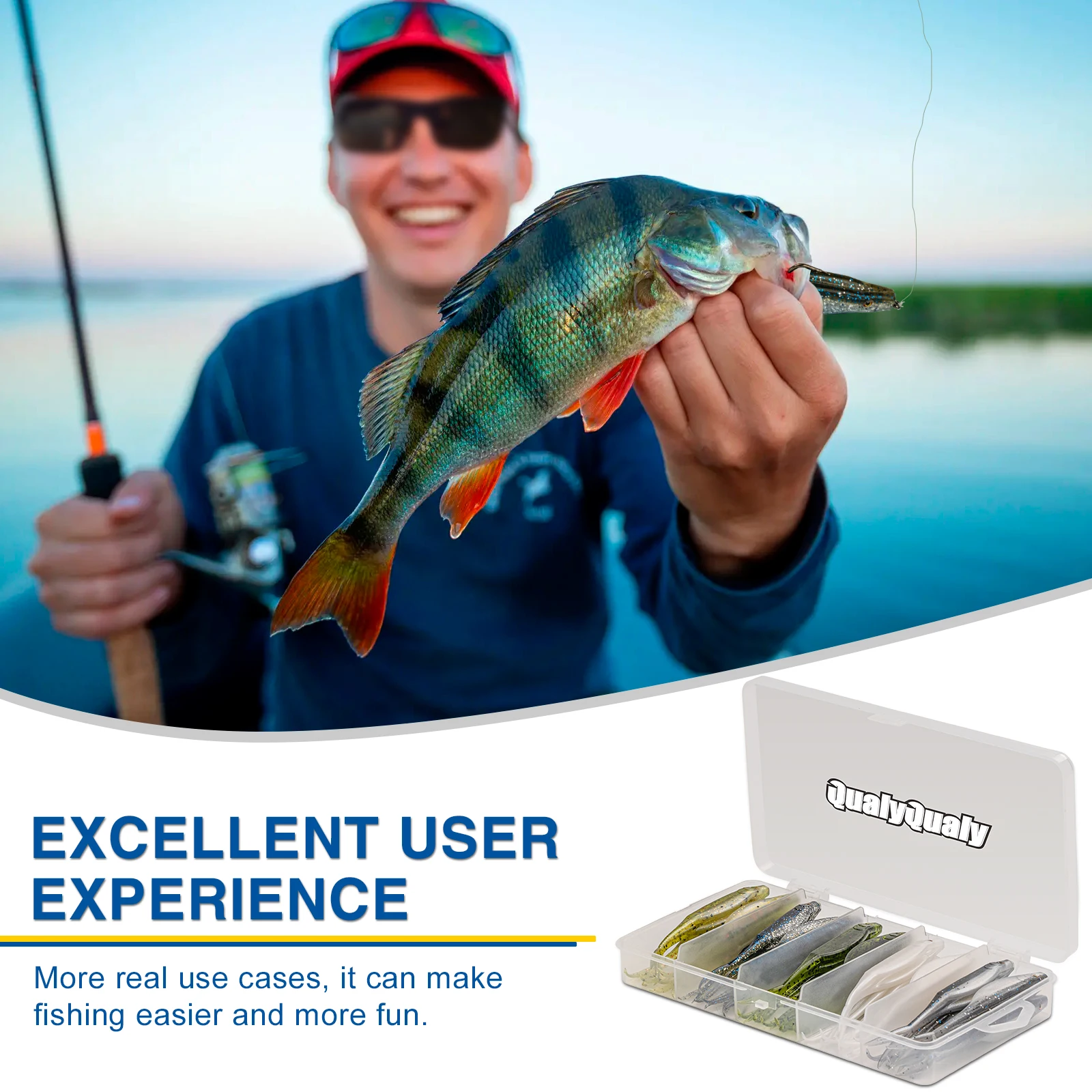 Detalle de los swimbaits con cola de horquilla