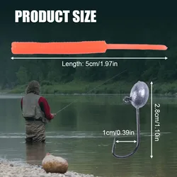 Goture vinilos con cabeza de plomo para lubina y carpa
