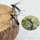 Anzuelos mosquitos imitación pluma negra plateados – alta captura - imagen 4