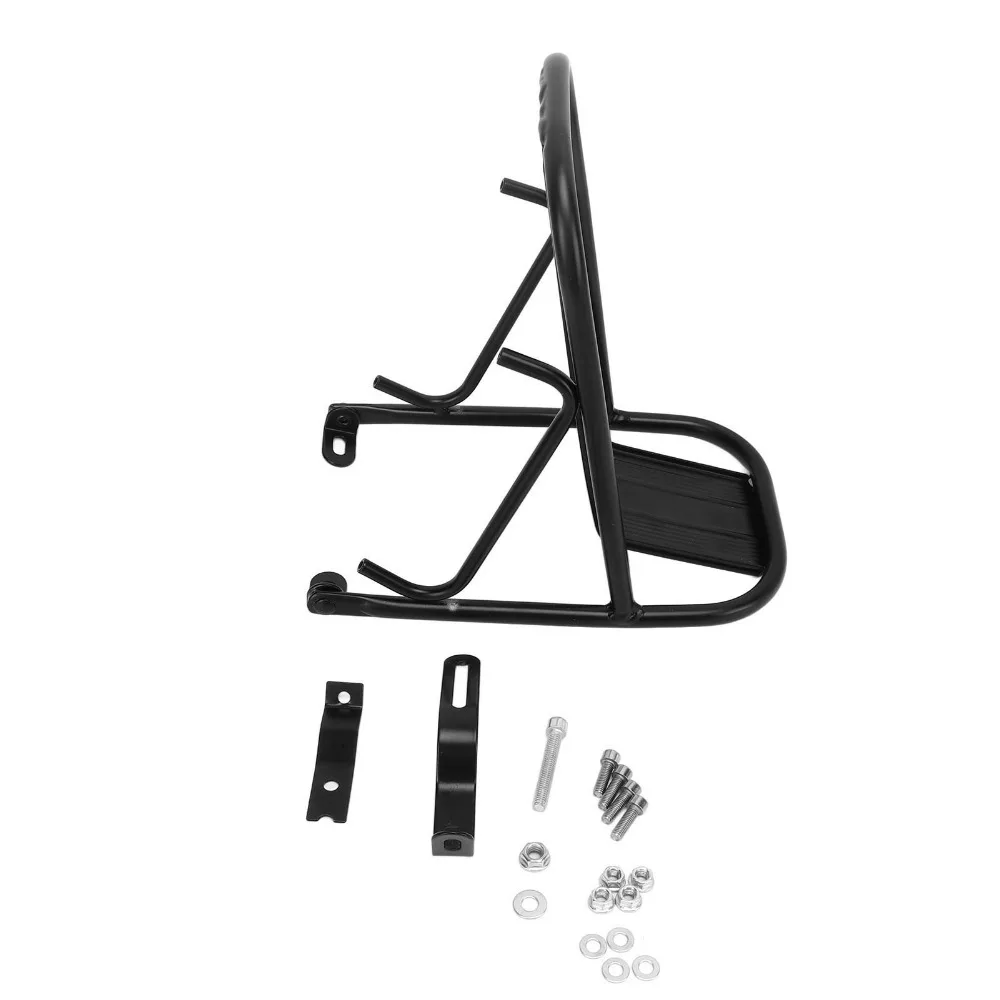 Portabultos delantero bicicleta aluminio frenos V y disco negro - imagen 5