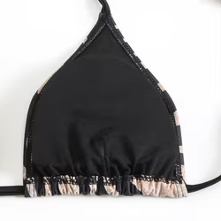Bikini Estampado Cebra Dos Piezas con Tiras Laterales