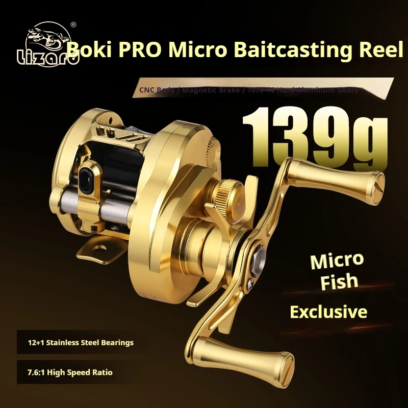 BOKI PRO Carrete Baitcaster Bajo Perfil CNC 7.6:1 - imagen 2