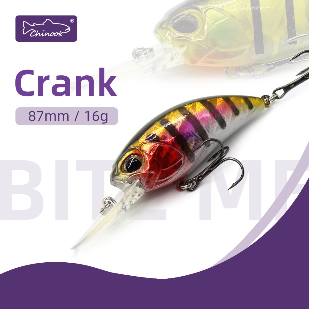 Chinook Jerk Crank Wobbler señuelo duro con acción agresiva