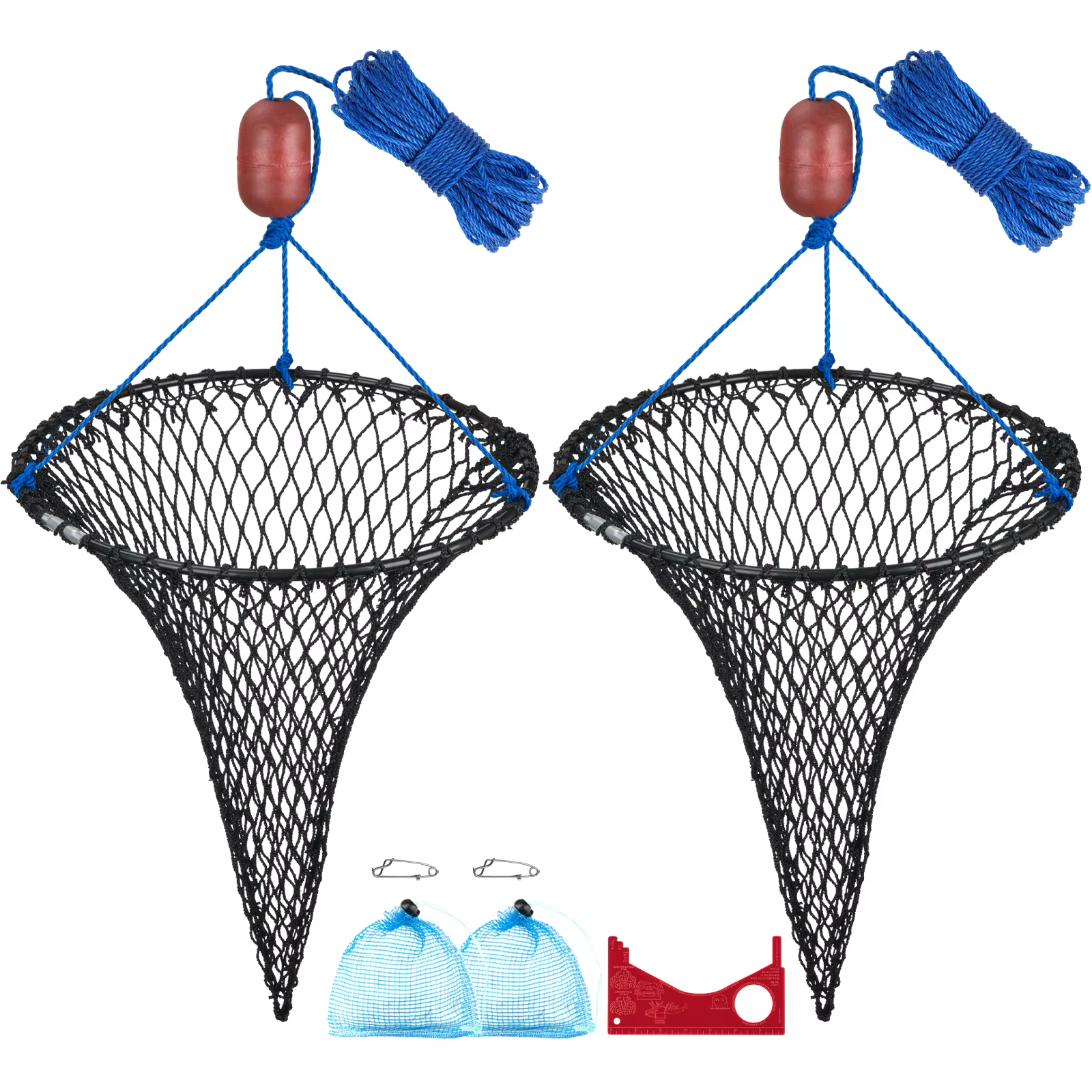 Trampas Plegables para Cangrejos y Camarones con Boya – Clip de Cebo