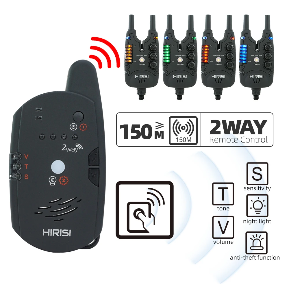 Alarma para picada de carpa Hirisi con control remoto bidireccional - imagen 5