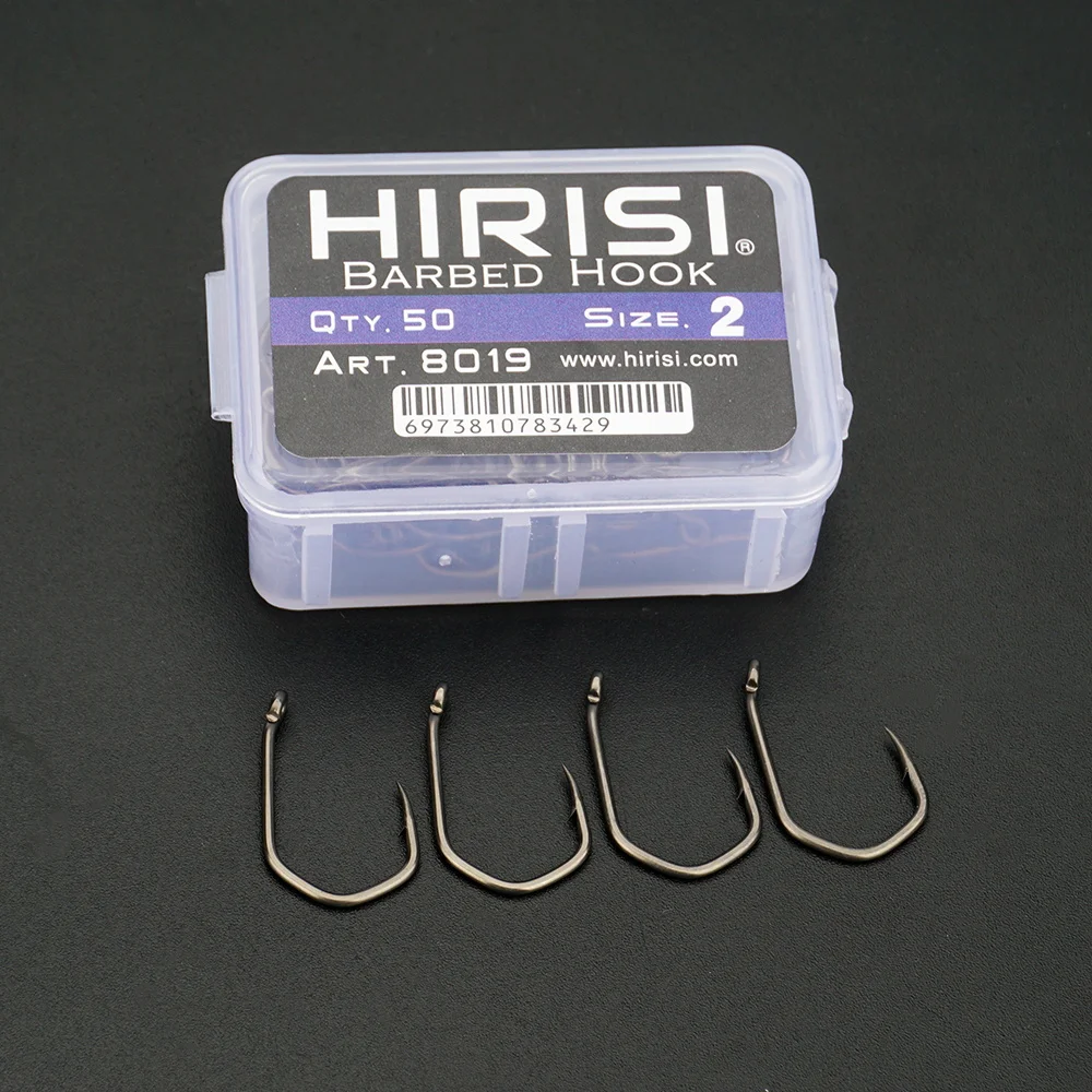Anzuelos de carpa con púas Hirisi recubiertos PTFE, acero carbono - imagen 4