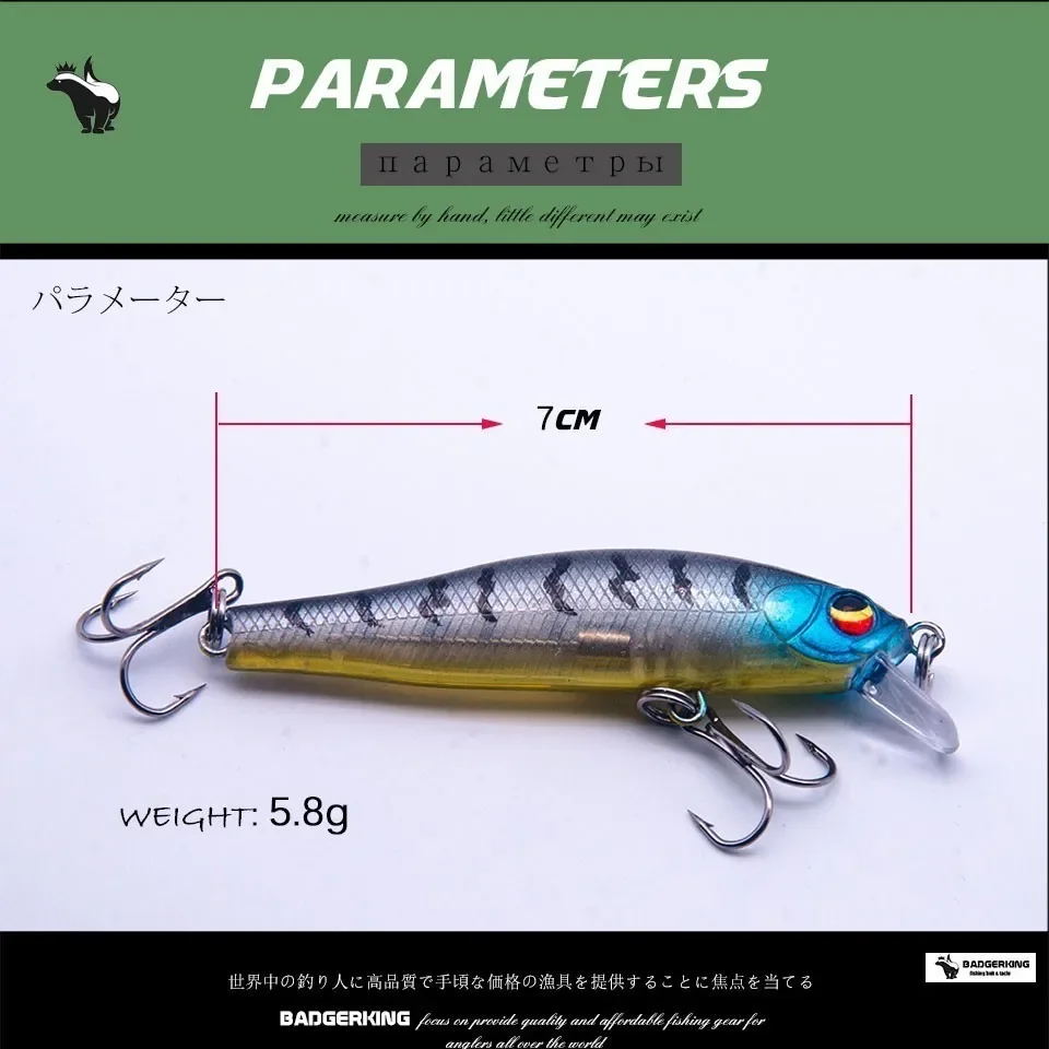 Señuelo Jerkbait Wobblers de Hundimiento Lento Minnow - imagen 4