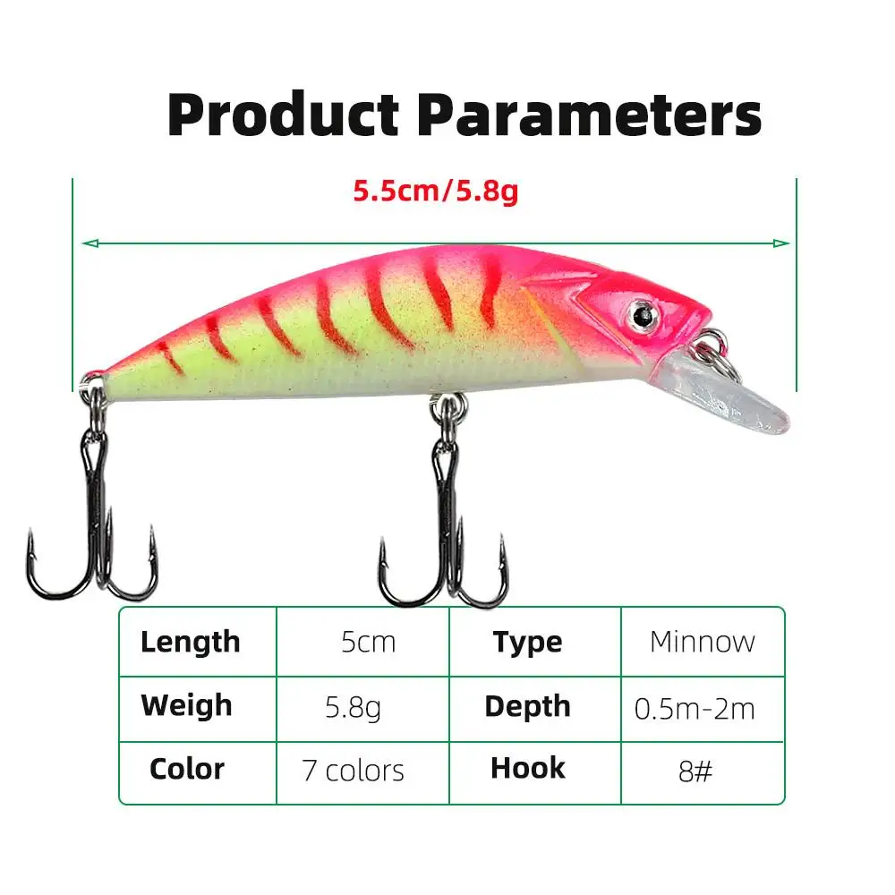 Señuelos de pesca crankbait con ojos 3D y pintura realista