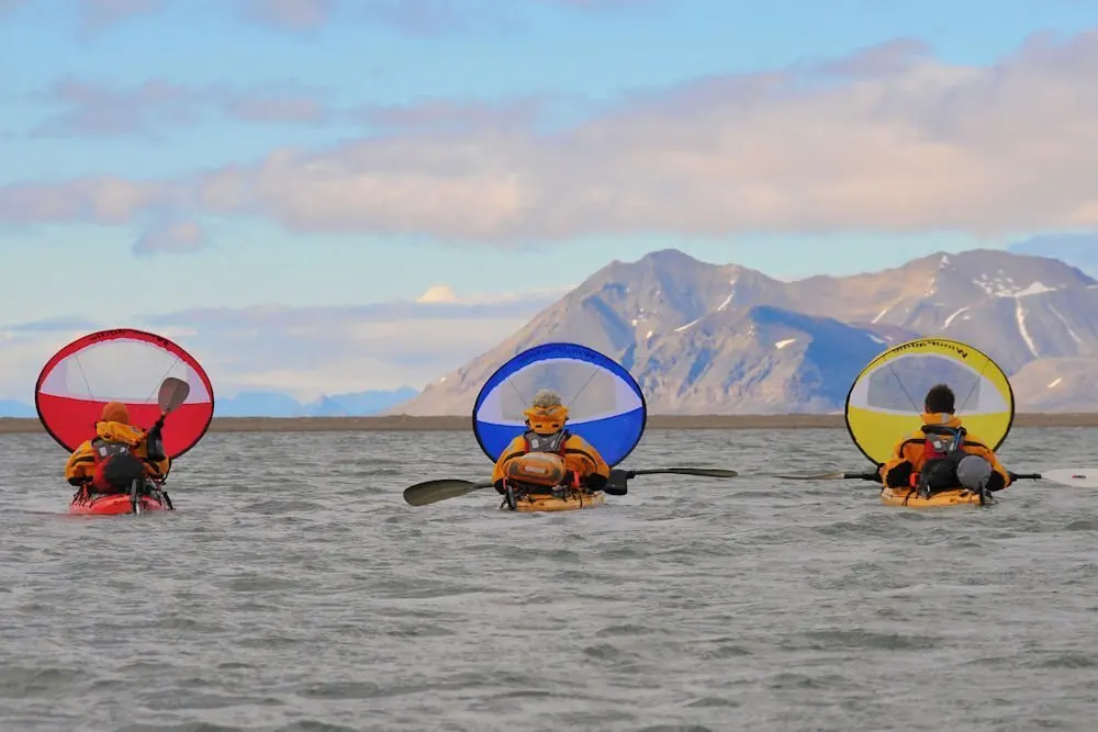 Vela de viento transparente para kayak y tabla de surf - imagen 4