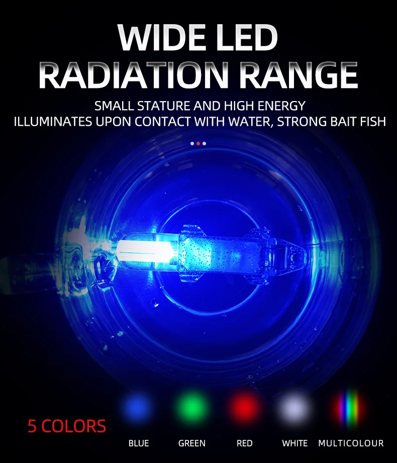 Colores disponibles luz pesca LED