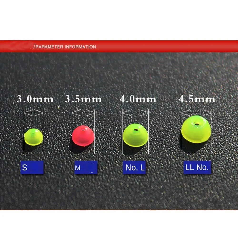 Tapones de cuentas brillantes semicirculares para montaje de cebos - imagen 3