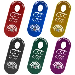 Calibrador de anzuelos y plumas para atado de moscas – Aluminium anodizado