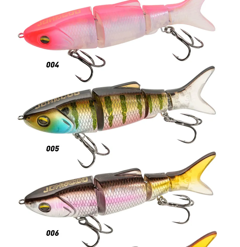 Diferentes ángulos del señuelo de pesca JOHNCOO