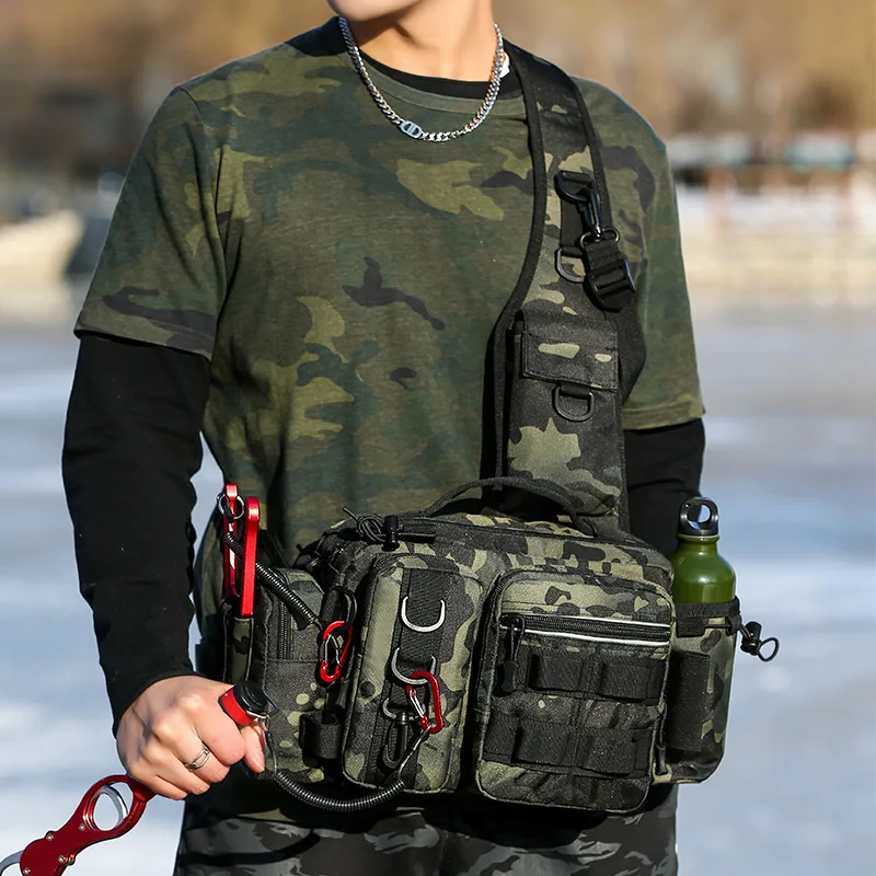 Riñonera de pesca con compartimentos – Bolsa táctica para aparejos - imagen 5