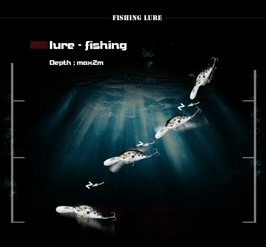 Crankbait flotante para lubina, señuelo duro de plástico - imagen 4