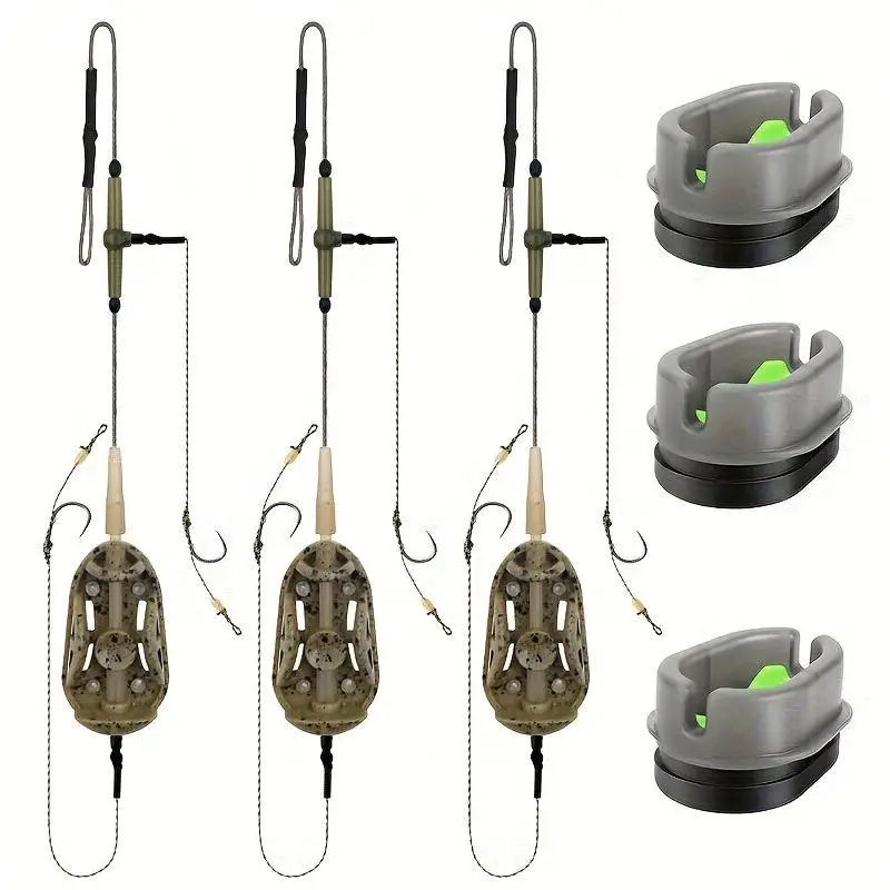 Cesta para cebo con doble anzuelo