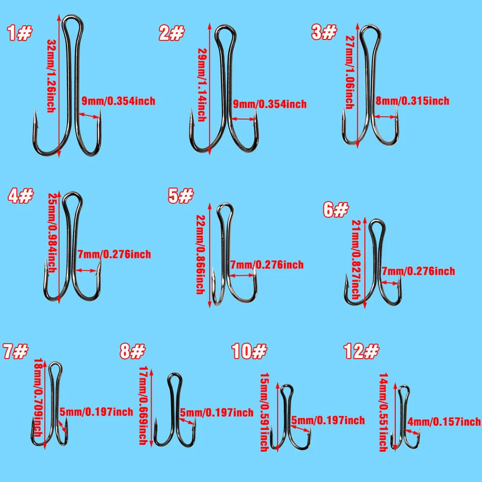 Juego de anzuelos dobles para diferentes montajes