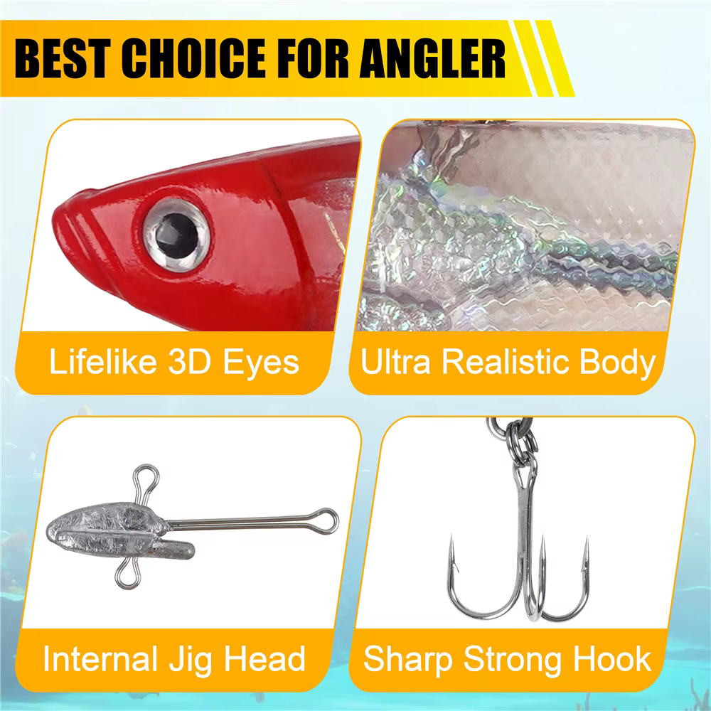 Vinilos pre-armados trucha y lubina – Tipo gusano para jigging
