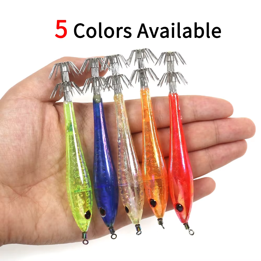 Jig calamar duro artificial para agua salada - colores verde azul - imagen 4