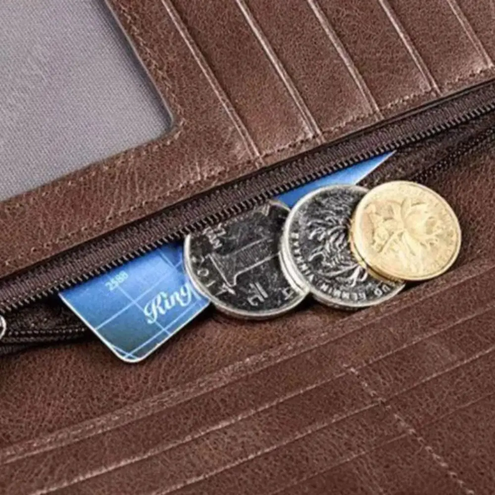 Cartera hombre de PU con múltiples ranuras y gran capacidad